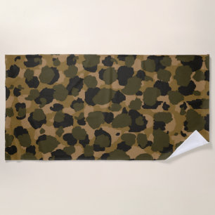 Camo Abstract   Beach Towel
