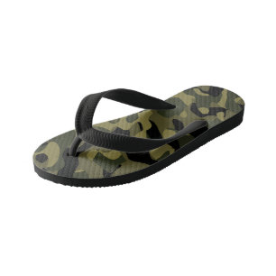 Camo abstract kid's flip flops