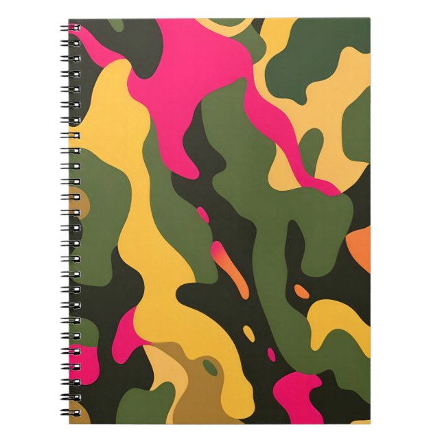 Camo Abstract Spiral Notebook (Front)