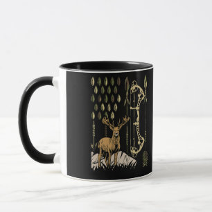 Camo American Flag Bowhunting Bow Archery Deer Mug