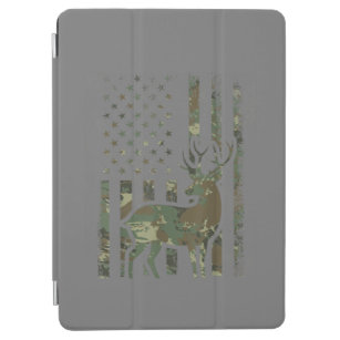 Camo American Flag Buck Hunting Gift Deer Hunter iPad Air Cover