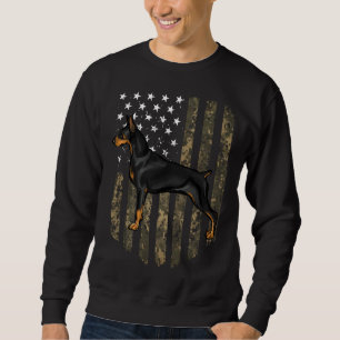 Camo American Flag Doberman Pinscher Th Of July Us Sweatshirt