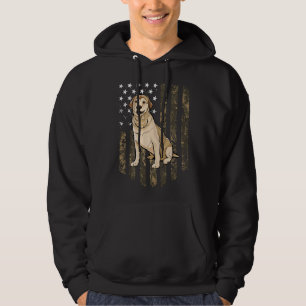 Camo American Flag Labrador Retriever 4th Of July  Hoodie