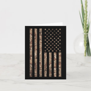 Camo American Flag Military 4th Of July American F Card