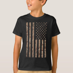 Camo American Flag Military 4th Of July American F T-Shirt