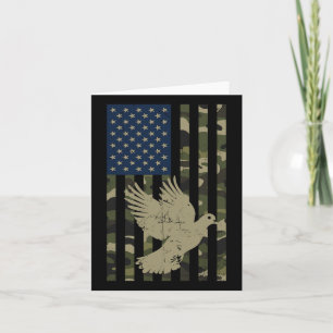 Camo American Usa Flag Camouflage Dove Hunting Hun Card