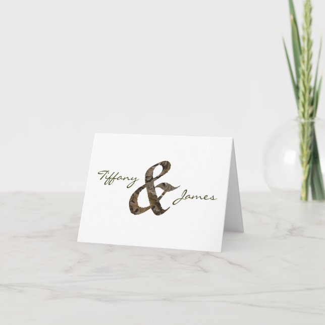 Camo Ampersand Note Card (Front)