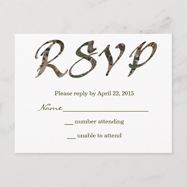 Camo Ampersand Reply postcard (Front)