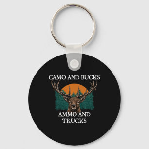 Camo And Bucks Ammo And Trucks Seeking Animals Hun Key Ring