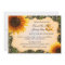 Camo and Orange Sunflower Wedding Invitation