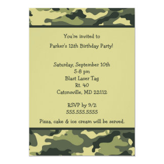 camouflage invitation