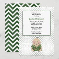 Camo Baby Boy Invitations Birthday or Baby Shower