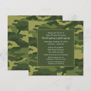 Camo Baby Shower or Party Invitation
