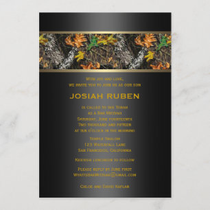 Camo Bar Mitzvah Invitations