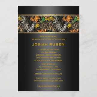 Camo Bar Mitzvah Invitations