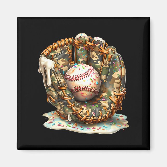 Camo Baseball Gloves Lifestyle 101 Apparel Drip Ic Magnet (Front)