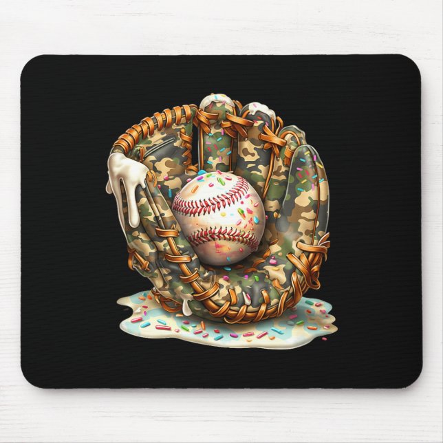 Camo Baseball Gloves Lifestyle 101 Apparel Drip Ic Mouse Mat (Front)