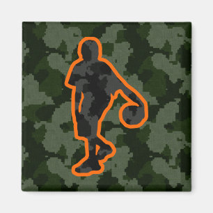 Camo Basketball Magnet