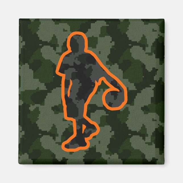 Camo Basketball Magnet (Front)
