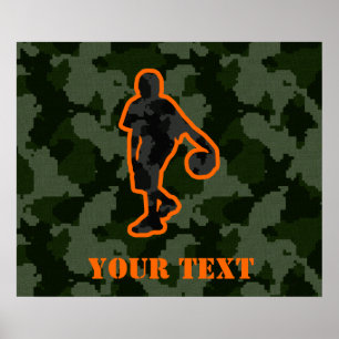 Camo Basketball Poster