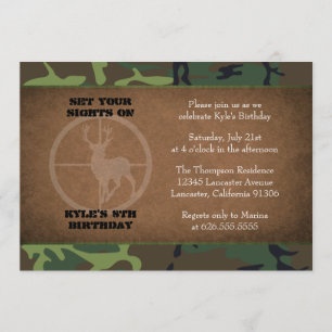 Camo Birthday Boy Invitations