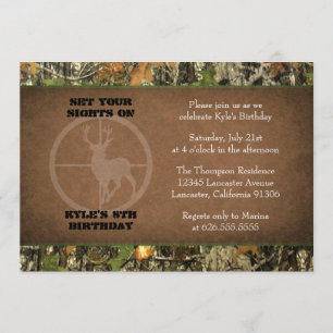 Camo Birthday Boy Invitations