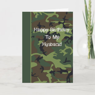 Camo Birthday Card For Husband