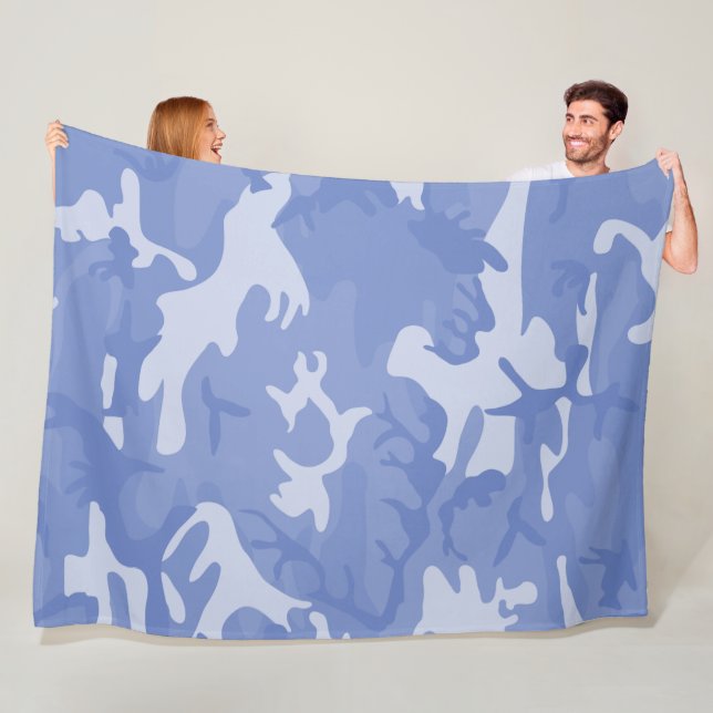 Camo Blue Fleece Blanket (In Situ)