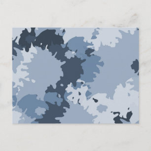 Camo Blue Postcard