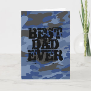 Camo Bold Best Dad Ever Card