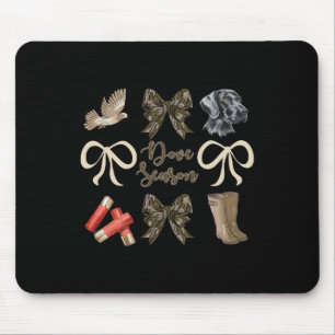 Camo Bow Coquette Dove Season Hunting Dove Hunter Mouse Mat