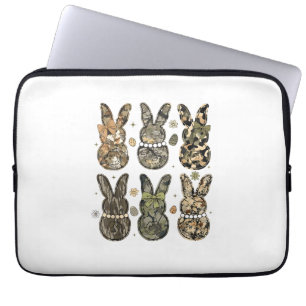 Camo Bunnies Cute Easter Day Rabbit Bunny Men Wome Laptop Sleeve