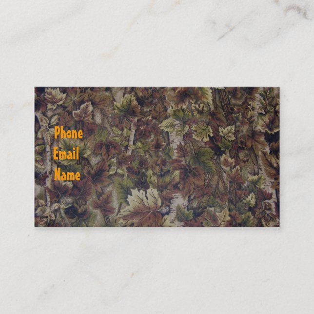 Camo business card (Front)
