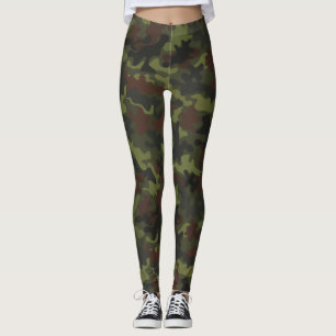 Camo Camoflauge Autism Awareness Puzzle Piece Leggings
