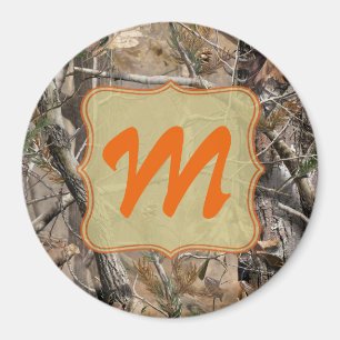 Camo Camouflage Hunting Monogram Initial Magnet