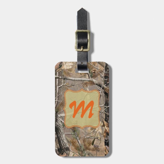 Camo Camouflage Hunting Real Tree Hunt Luggage Tag (Front Vertical)