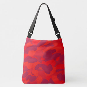 Camo Camouflage Pattern Clouds Shades Of Red Crossbody Bag