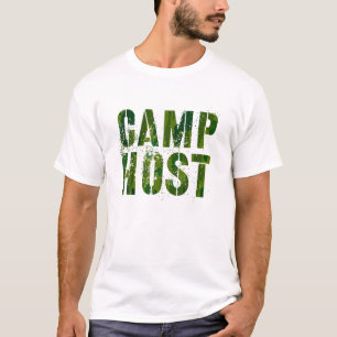 Camo CAMP HOST Summer Staff Counsellor Teacher 202 T-Shirt