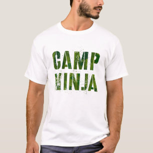 Camo CAMP NINJA Summer Staff Counselor Teacher 202 T-Shirt