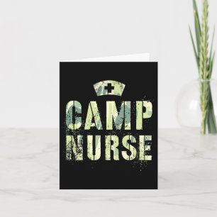 Camo Camp Nurse Nursing Student Camping Medical Mi Card