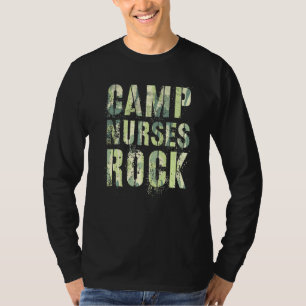 Camo Camp Nurses Do Rock Camping Medical Squad Med T-Shirt