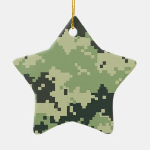 Camo Ceramic Tree Decoration