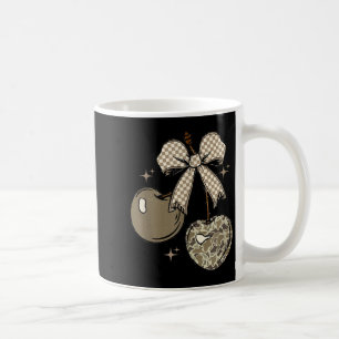 Camo Checkered Cherry Bow, Hunting,checkered Patte Coffee Mug
