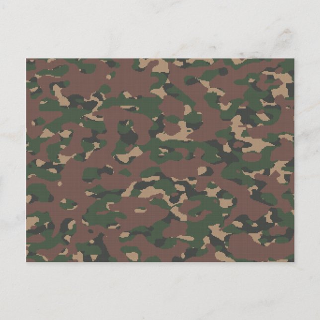 Camo Chic: A Military-Inspired for Hunting Fishing Postcard (Front)