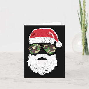 Camo Christmas In July Retro Vintage Camo Christma Card
