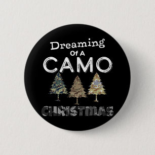 Camo Christmas Trees Gift For Men Dreaming Of Camo 6 Cm Round Badge