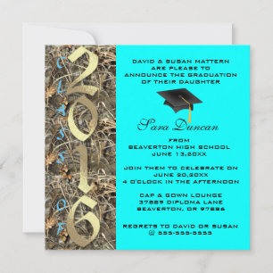 Camo Classic Elegant 2016 Graduation Invitation