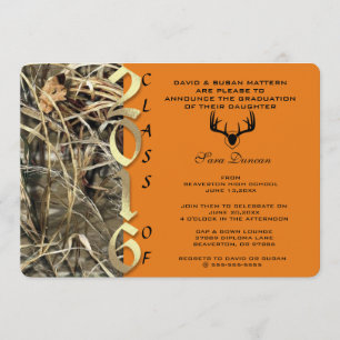 Camo Classic Elegant 2016 Graduation Invitation