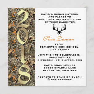 Camo Classic Elegant 2018 Graduation Invitation