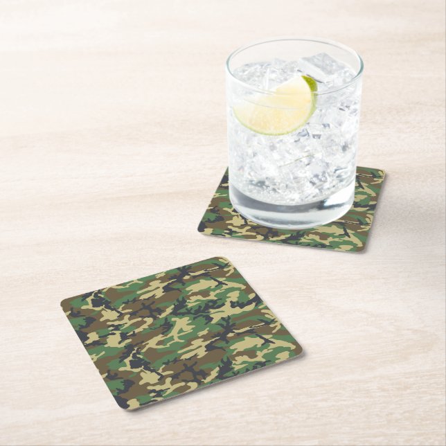 Camo Coasters for Hunters, Rustic Events, Outdoors (Insitu)